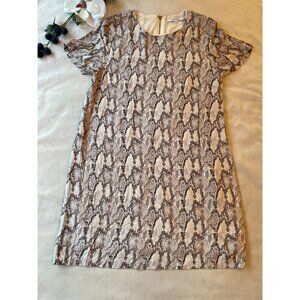 Olivaceous Fall Trend Snake Print Lined Mini Dress M Short Sleeve